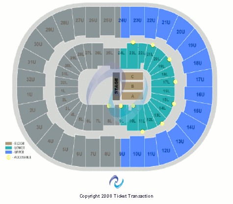 Legacy Arena at The BJCC Center Stage Half House Seating Chart